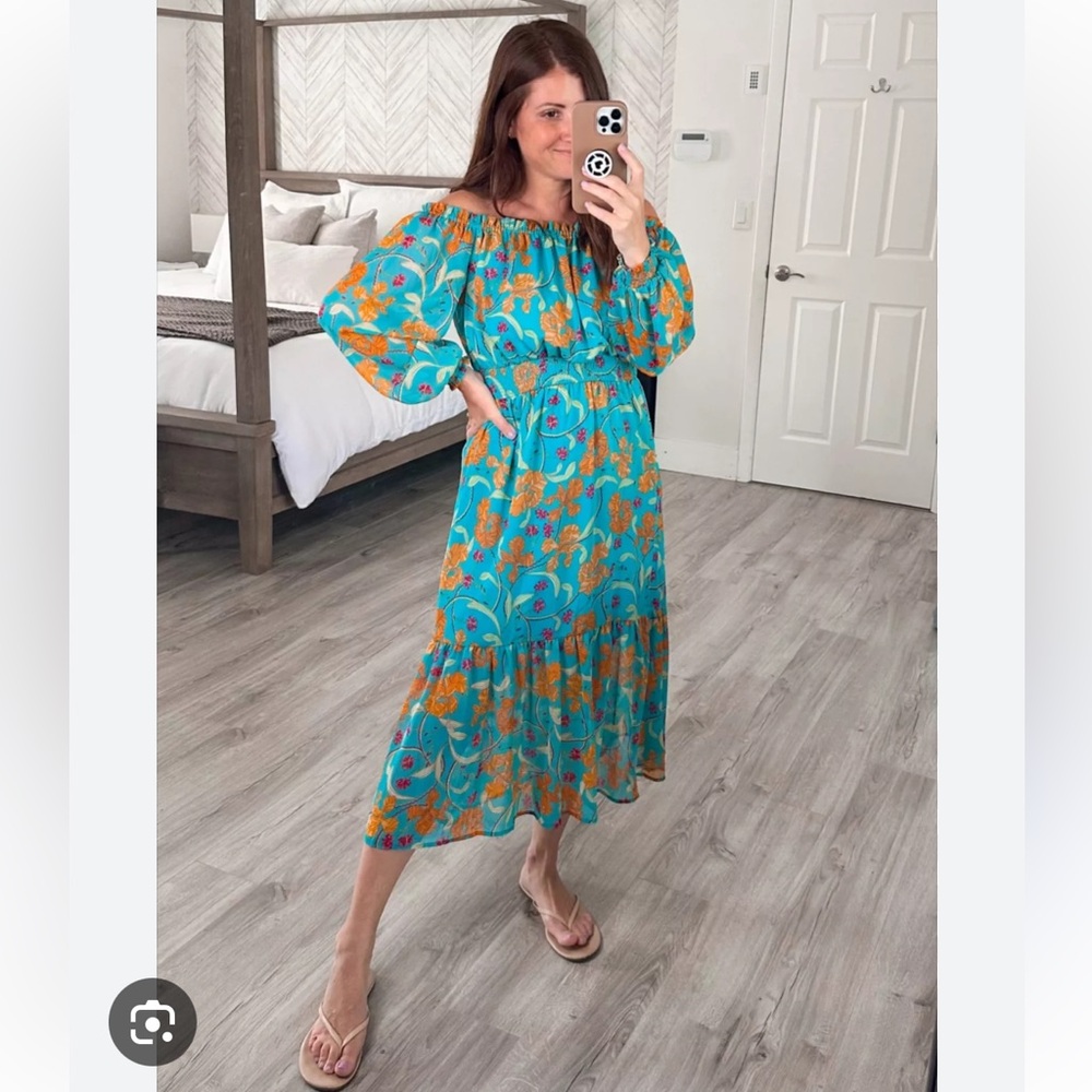 NWOT Sofia Jeans by Sofia Vergara Off The Shoulder Midi Dresses - Picture 8 of 13